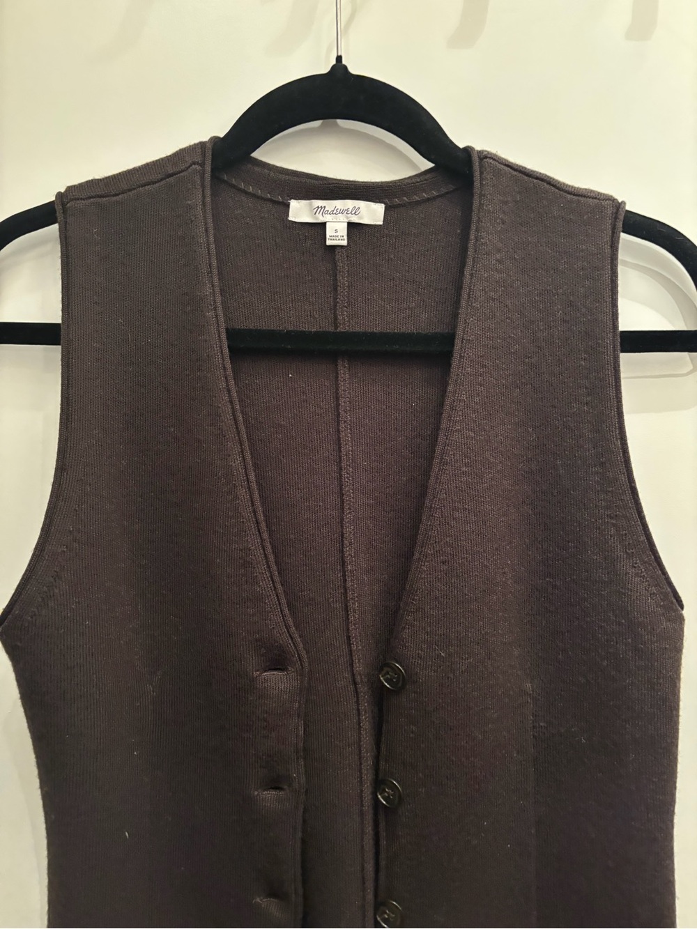 Madewell brown knit vest
